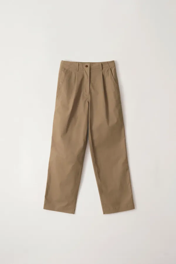 Parti tuck trouser (Brown)