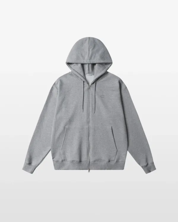 TEW 2026 Oversized Zip-up Hoodie (melange grey)