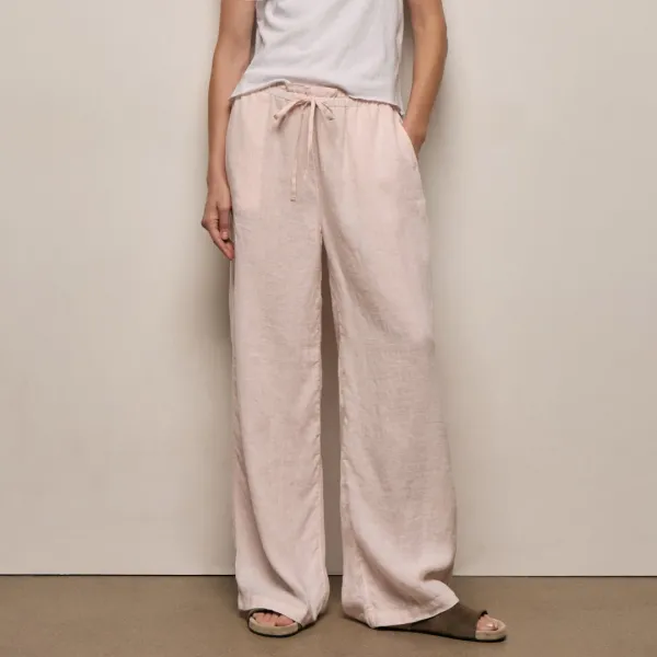 Linen Pant - Light Rose Quartz
