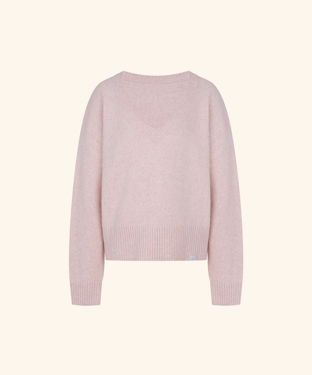 레터프롬문 Letters V-Neck Wool Sweater (Pink) 상품 이미지 1