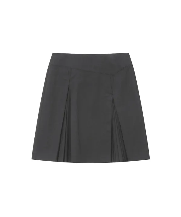 [레이 PICK] Accordion side pleats midi skirt CHARCOAL