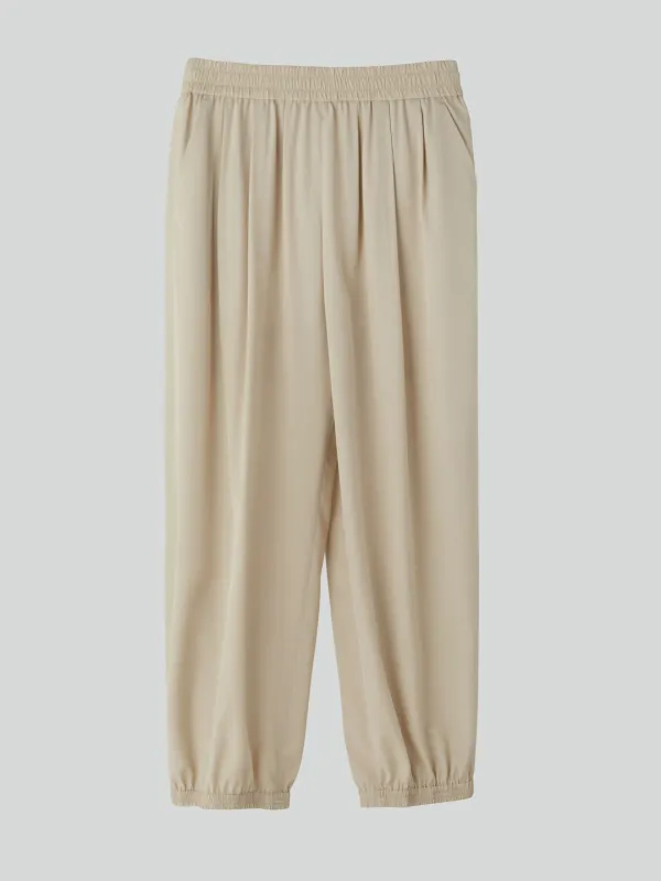 BANDING JOGGER SUIT PANTS (LIGHT BEIGE)