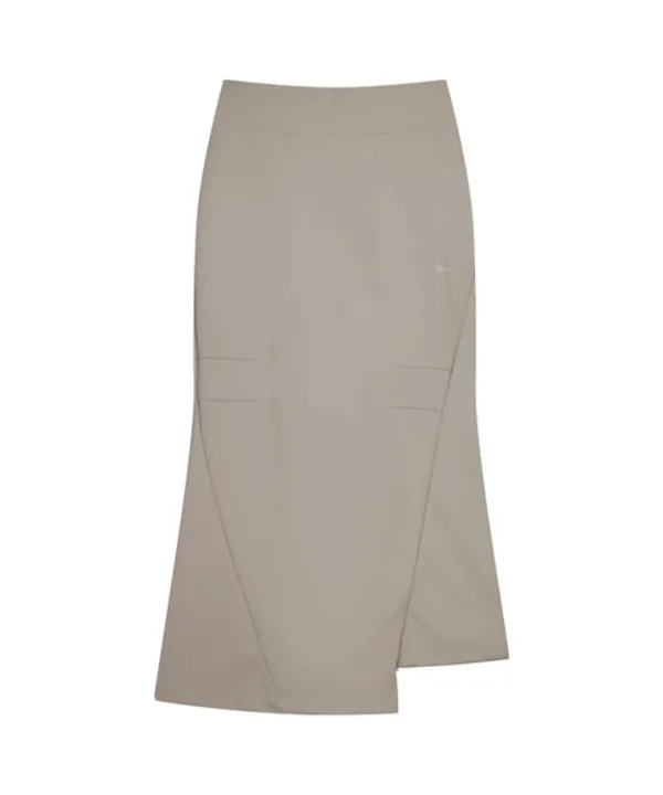 Asymmetric Mermaid Jersey Skirt / Beige