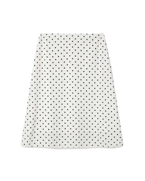 July Skirt_Dot White