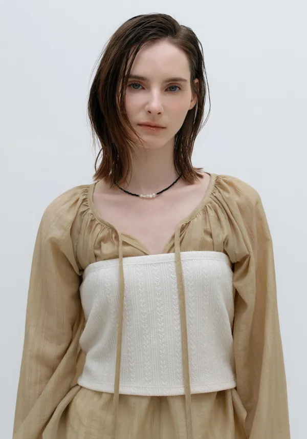[3차] BUSTIER TOP_IVORY