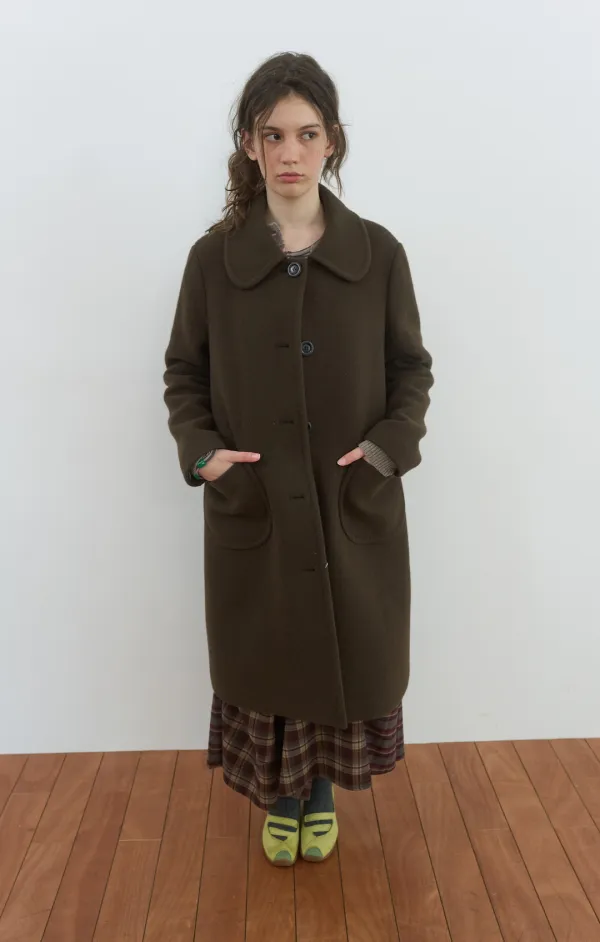 452. Clover Collar Coat_Brown