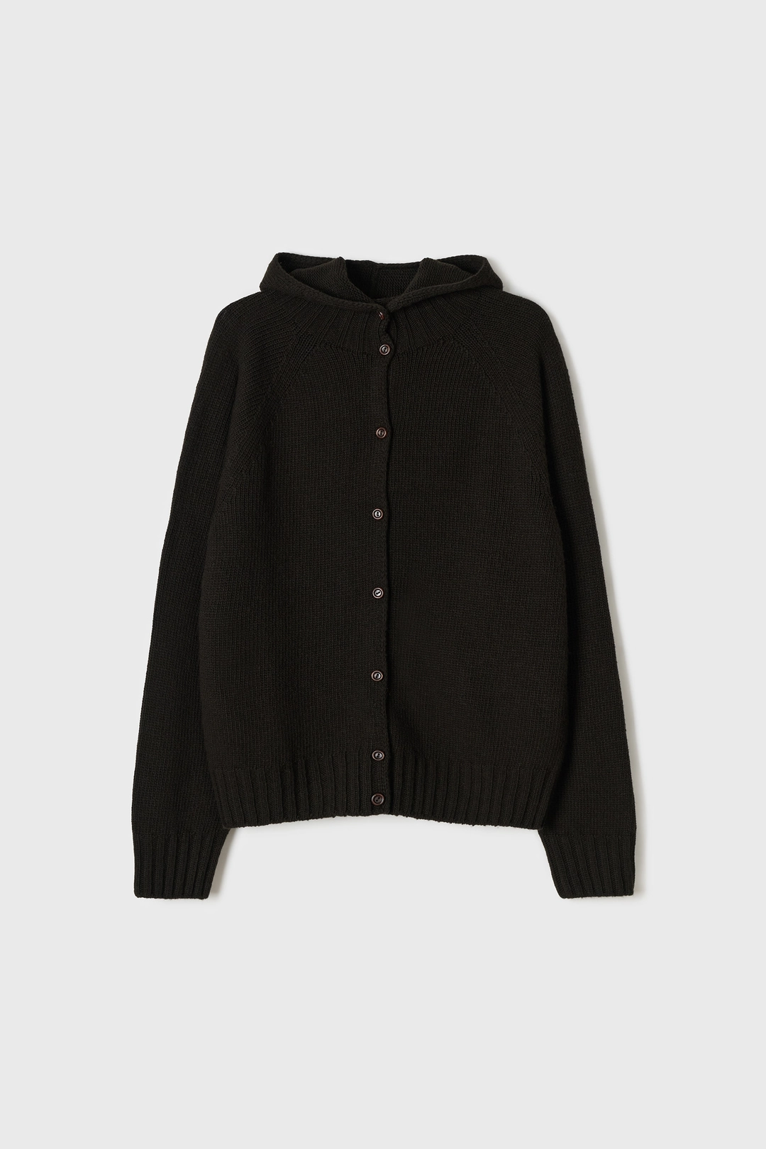 네세서리 Wholegarment Wool Hood Cardigan (Brown) 상품 이미지 1
