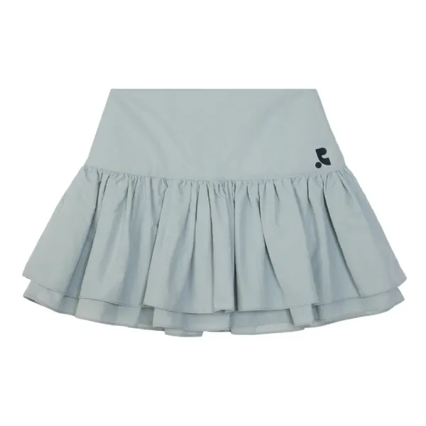 RUFFLE MINI SKIRT - SKY BLUE