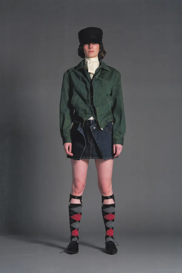 PF26 DARK BLUE DENIM MINI SKIRT