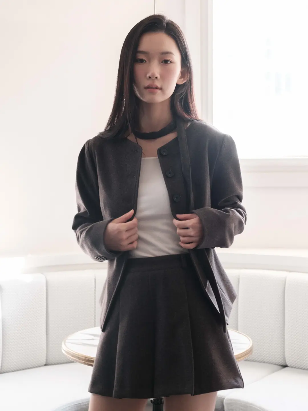 메리온 마리나 플리츠 스커트[CHARCOAL]*오늘 출발 상품 이미지 2