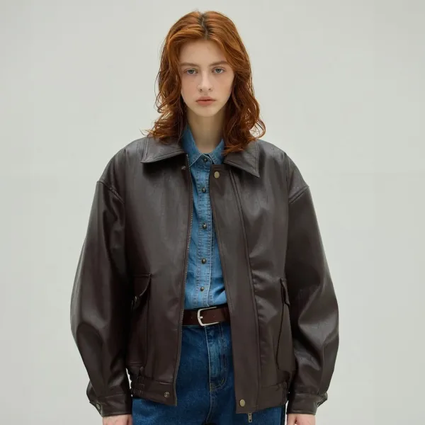Leather Blouson Jacket_2Color