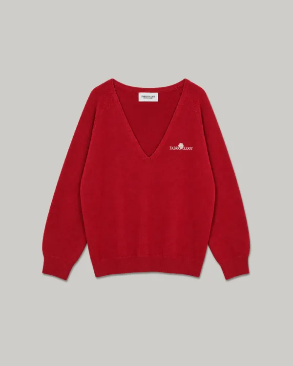 V-neck Pullover Strap Knit_3color