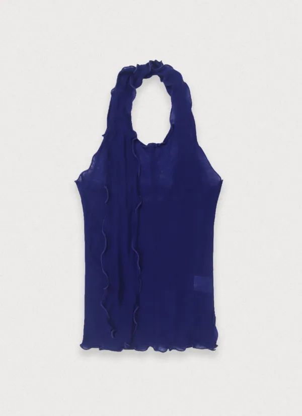 Gift sheer halter sleeveless - cobalt blue - 포에토
