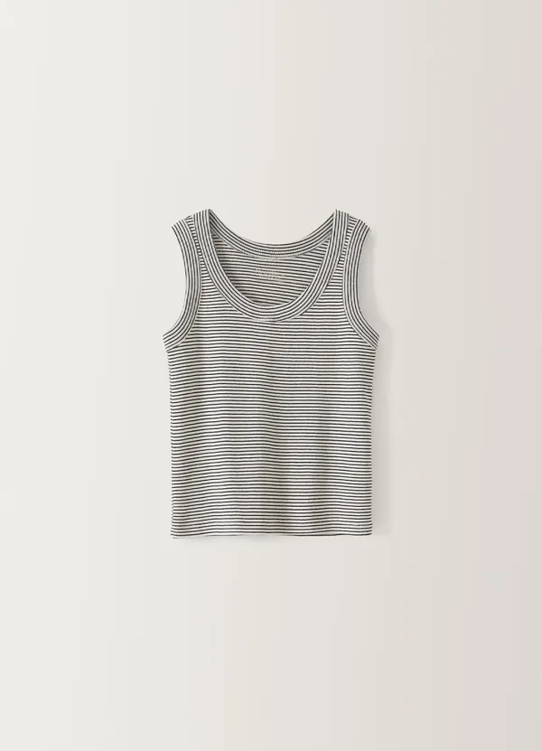 4TH / Sailor sleeveless top (Black)