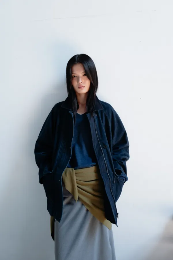 Cotton Denim Jacket (Dark Navy)