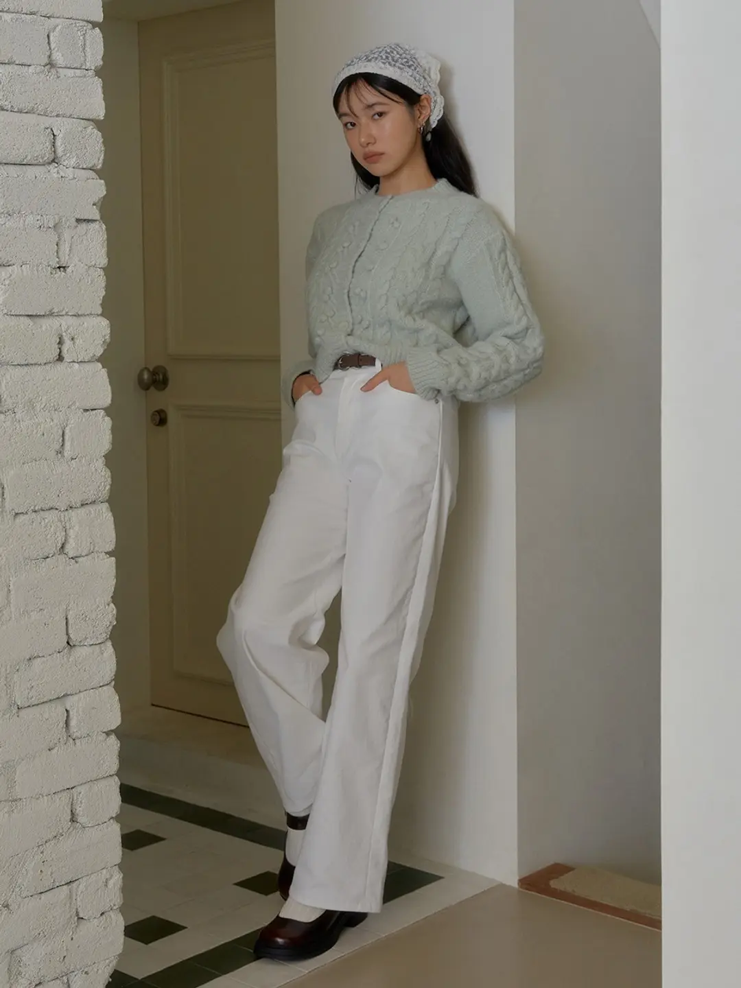 마가린핑거스 FRILL POCKET PANTS (WHITE) 상품 이미지 2