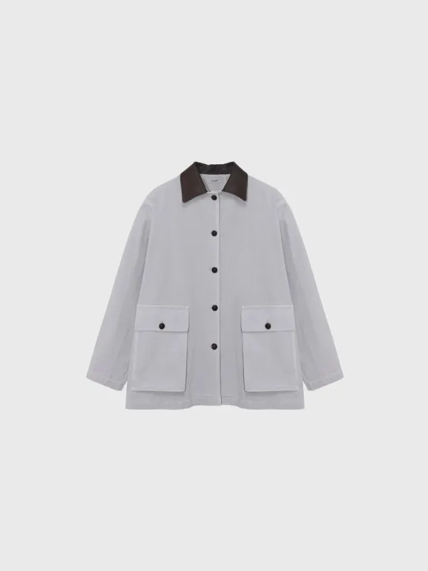 Dying work jacket (dark gray / brown / light gray)