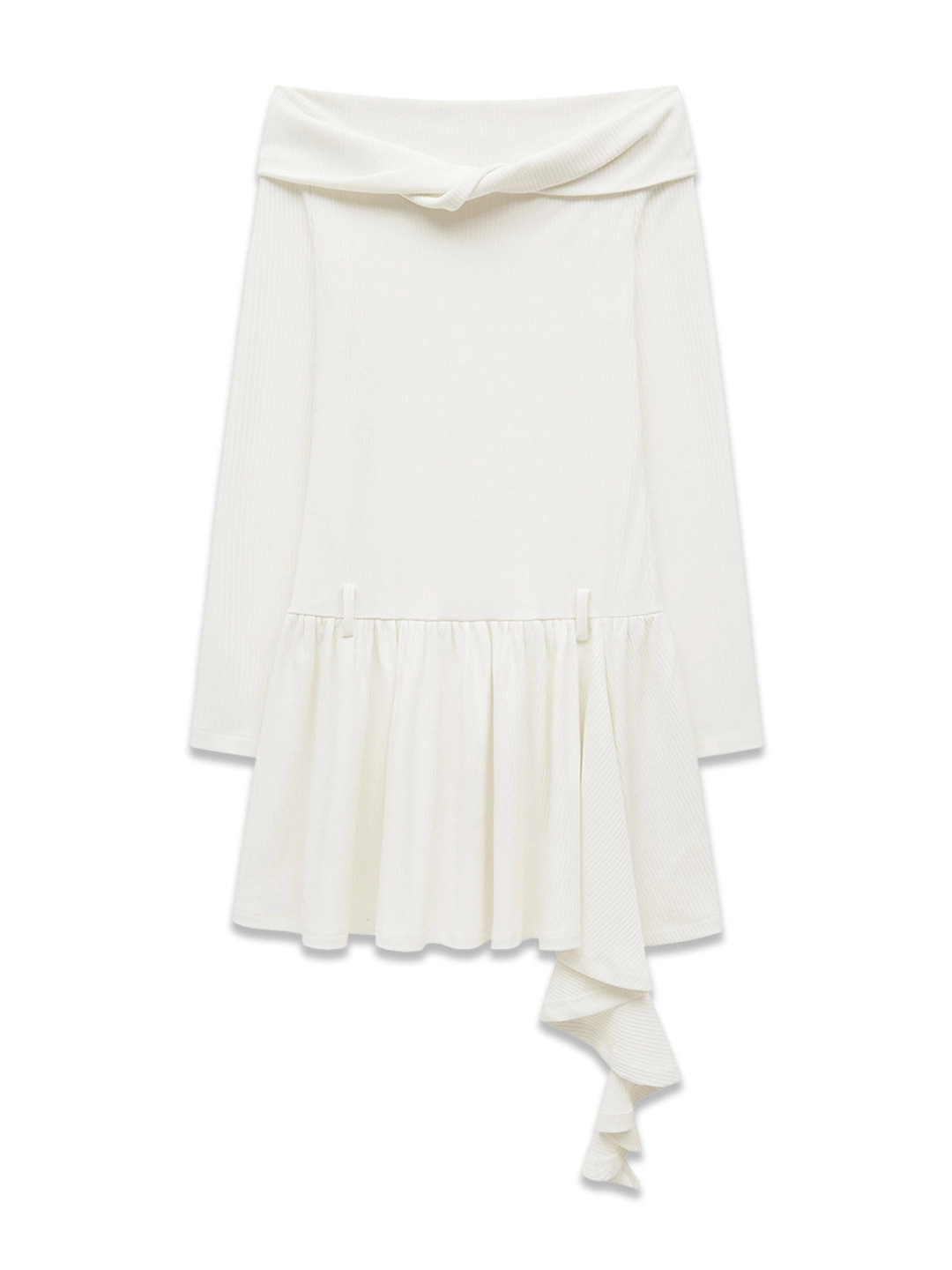 마가린핑거스 OFF SHOULDER RUFFLE DRESS (CREAM) 상품 이미지 1