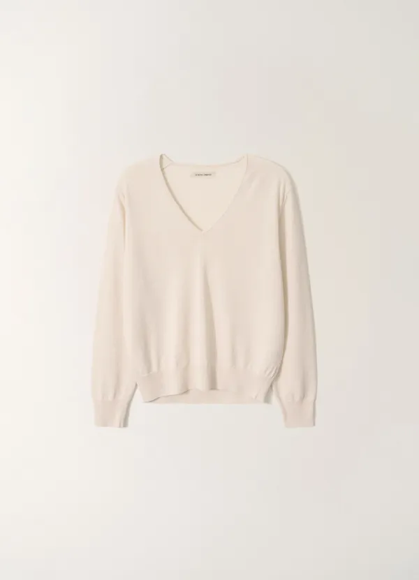 Ciao v-neck pullover (White, M)