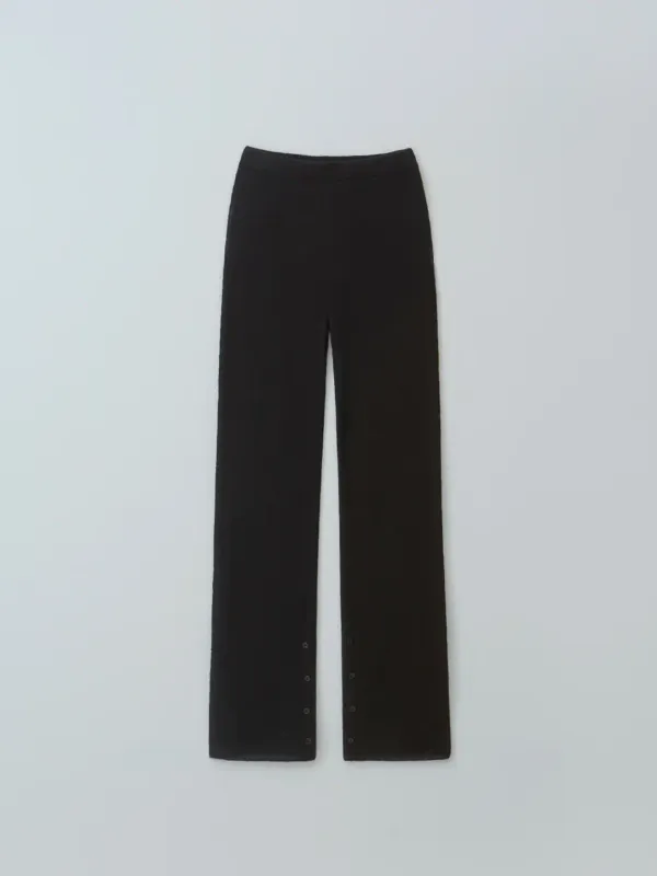 sheer knit pants (black)