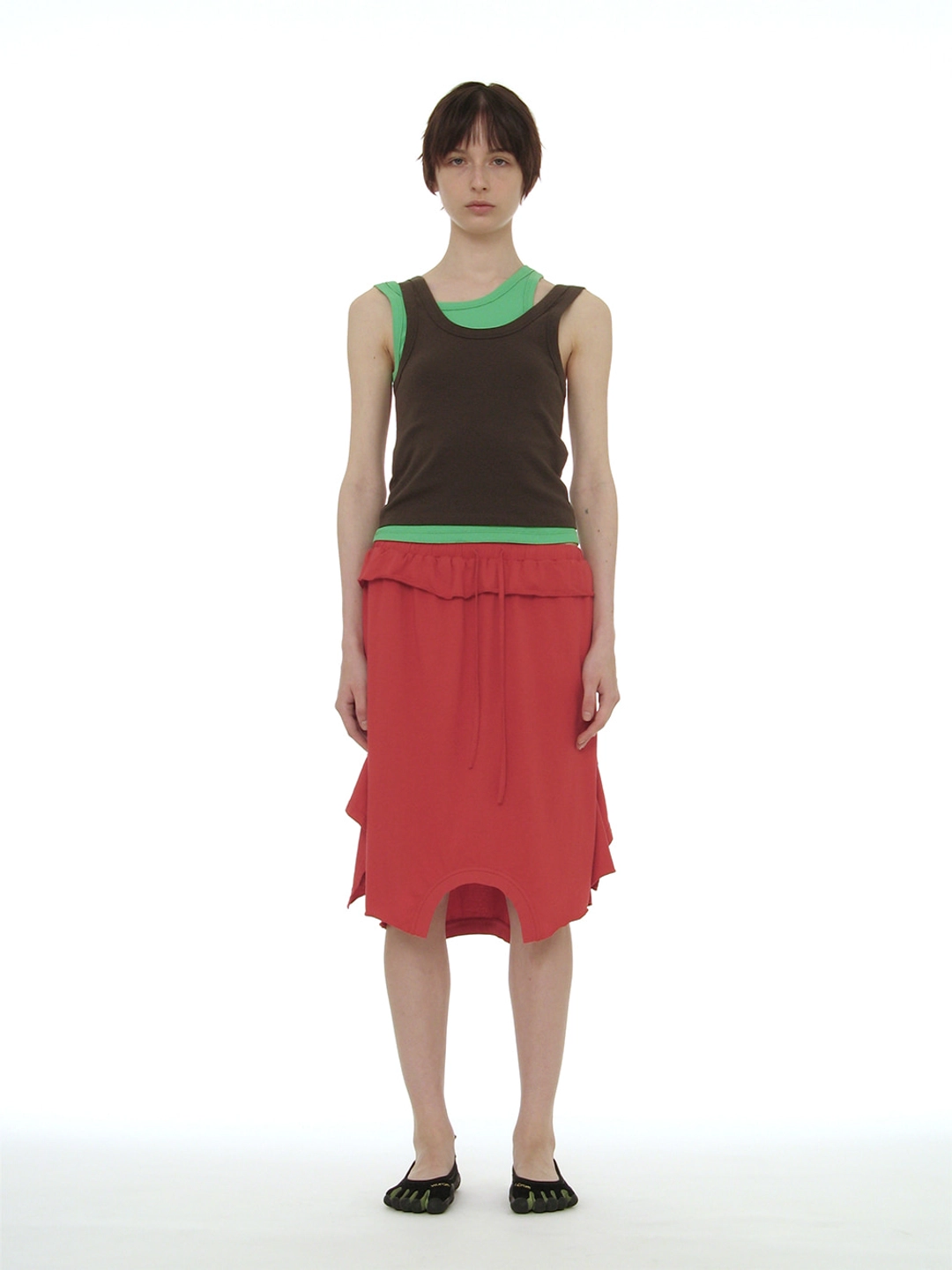 파르티멘토 [WOMEN] OVERLAY SLEEVELESS_CHARCOAL 상품 이미지 2