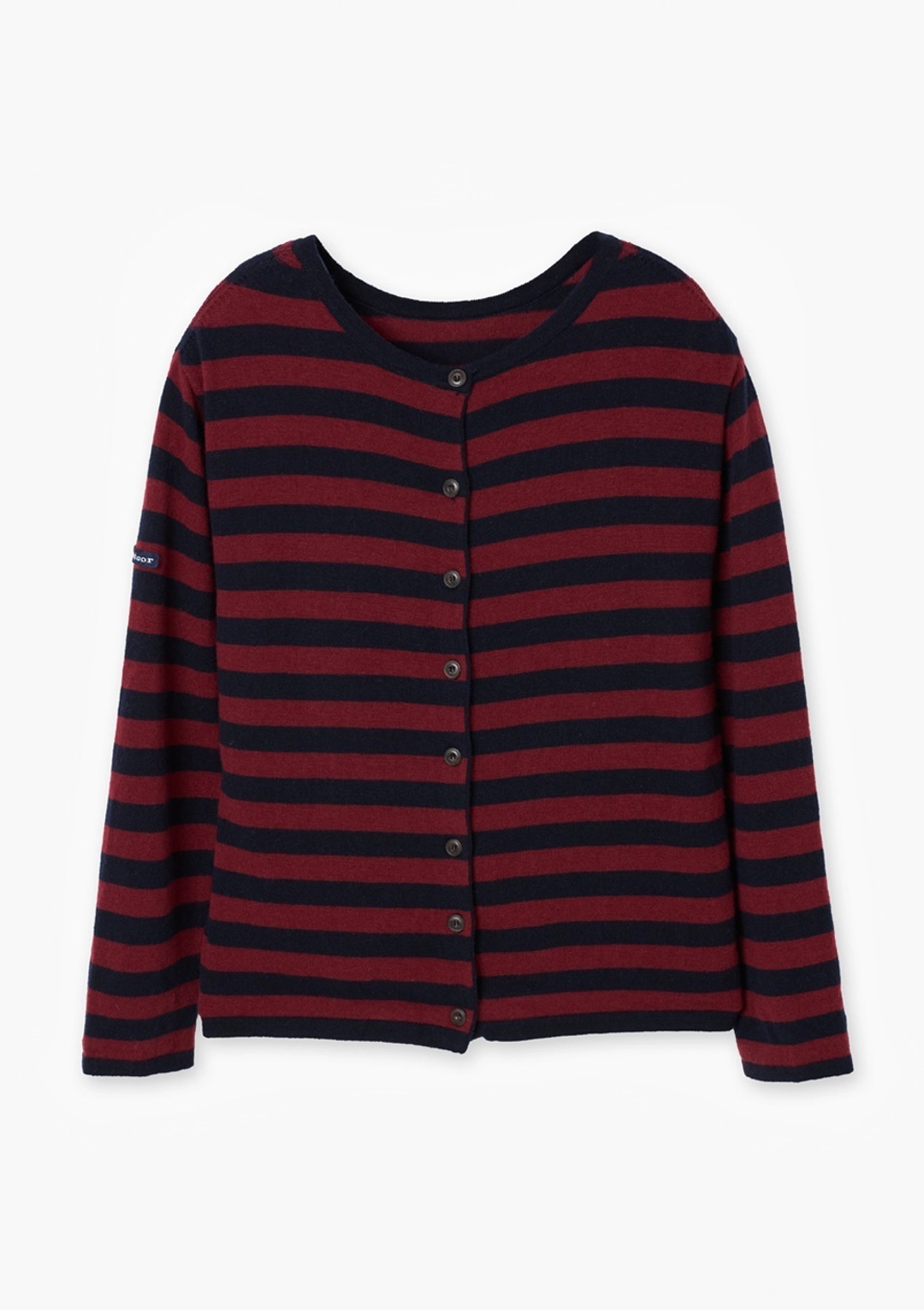 오픈도어 Convertible Stripe Knit Burgundy/Navy 상품 이미지 3