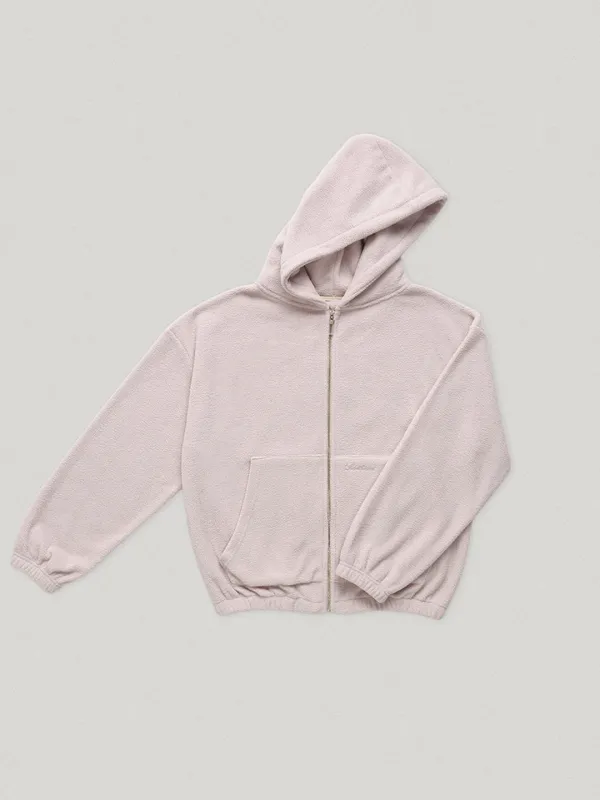Soap Fleece Hooded Zip Up Lilac Pink (14th)