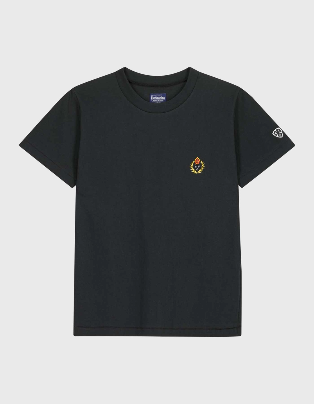 헤리티지플로스 CREST 20S COMPACT YARN T-SHIRT (W) / Black 상품 이미지 1