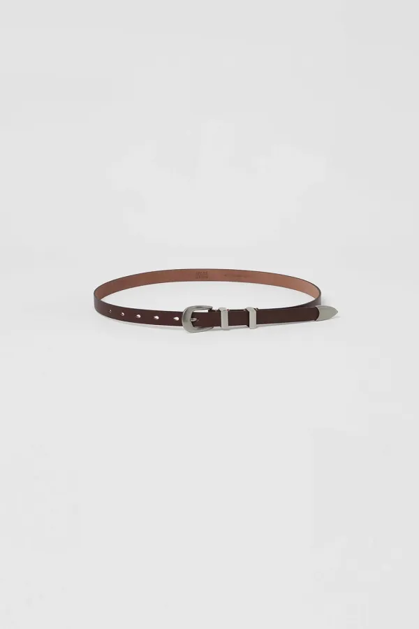 Buckled Leather Belt (brown)