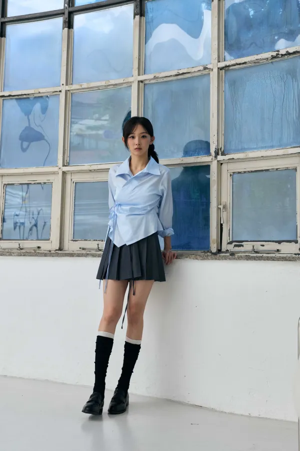 HALO WRAP SHIRT / SKY BLUE