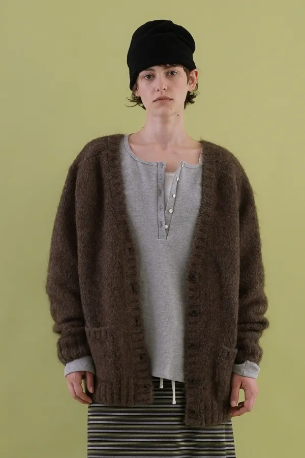 Softy alpaca cardigan_brown