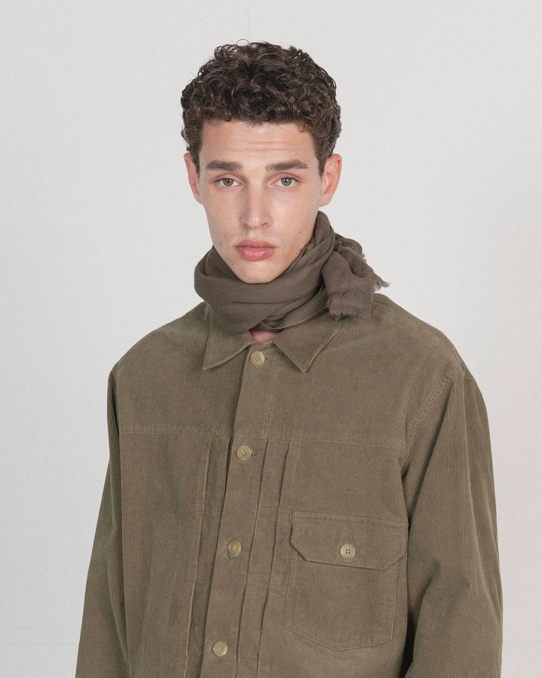 브라운야드 Soft Stole, Olive Grey 상품 이미지 2