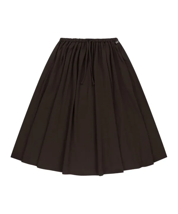 038 BANDING LONG SKIRT BROWN - coyseio