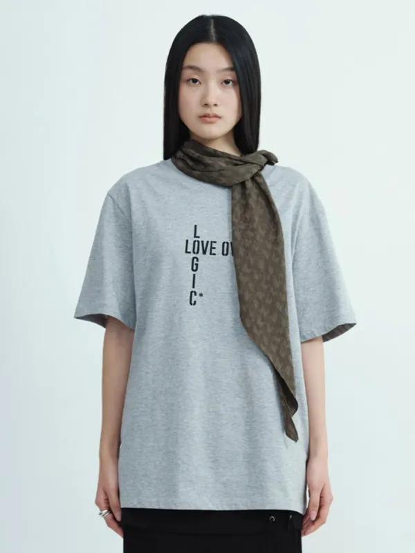 Love Logic Over T-Shirt [Melange Gray]