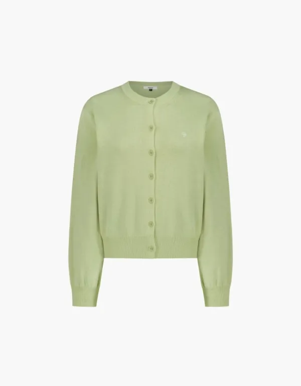 basic cotton cardigan - mint