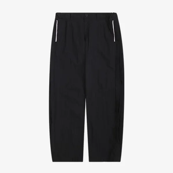 AUTHENTIC NYLON PINTUCK STRAIGHT PANTS (BLACK)