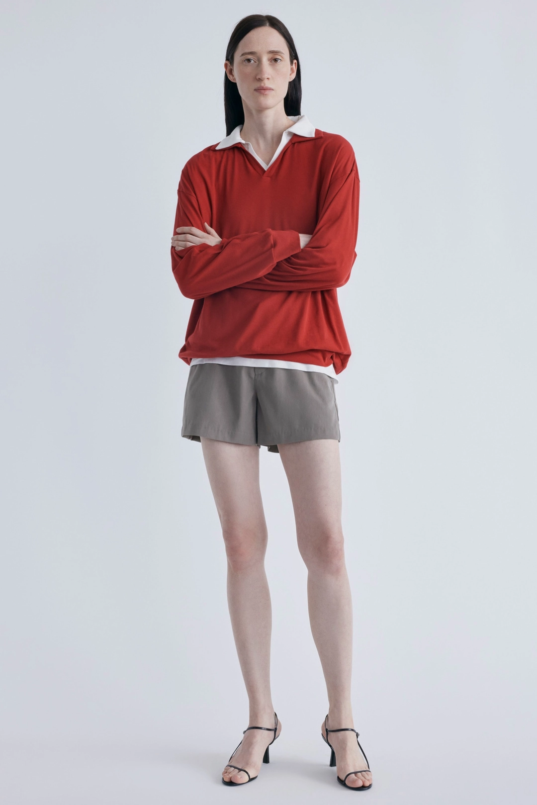 포터리 여성 버진 울 쇼츠_라이트 그레이 상품 이미지 2