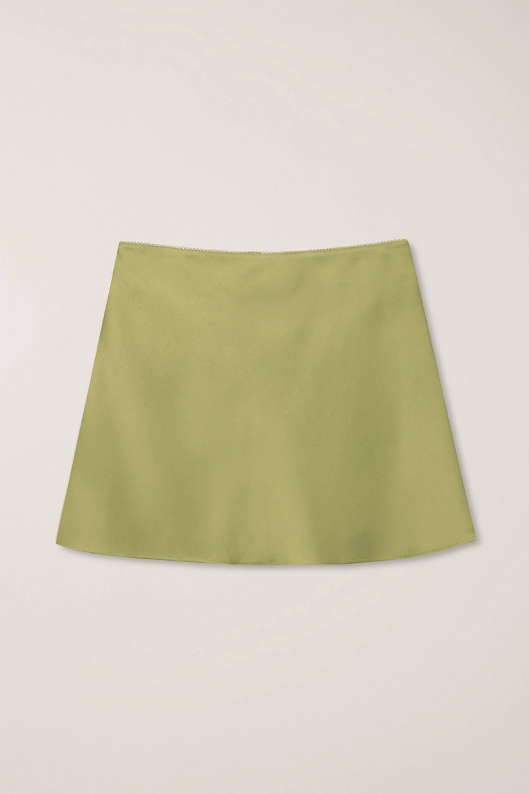 던스트 SATIN MINI SKIRT SOFT OLIVE_UDSK6A201E1 상품 이미지 1