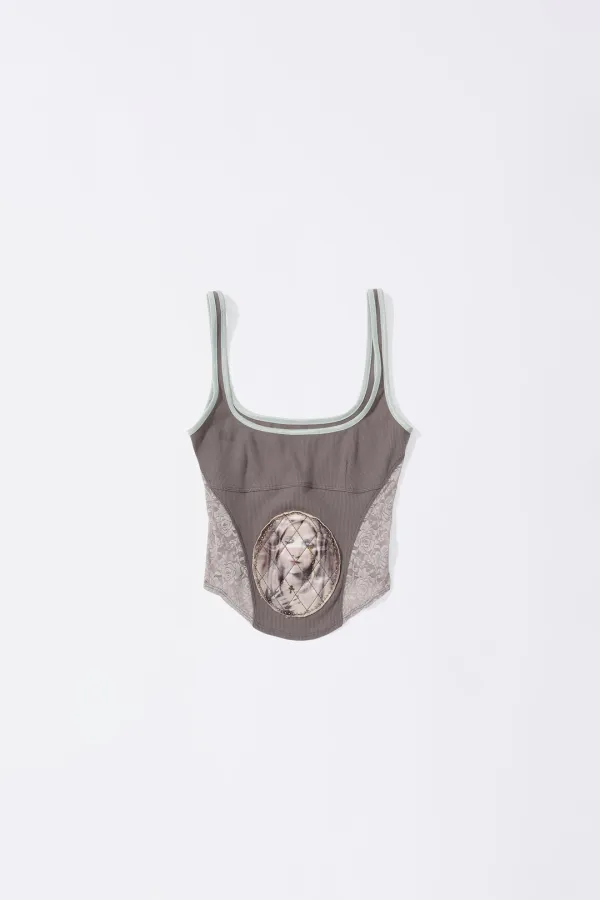 Beaded Maria Top Mocha