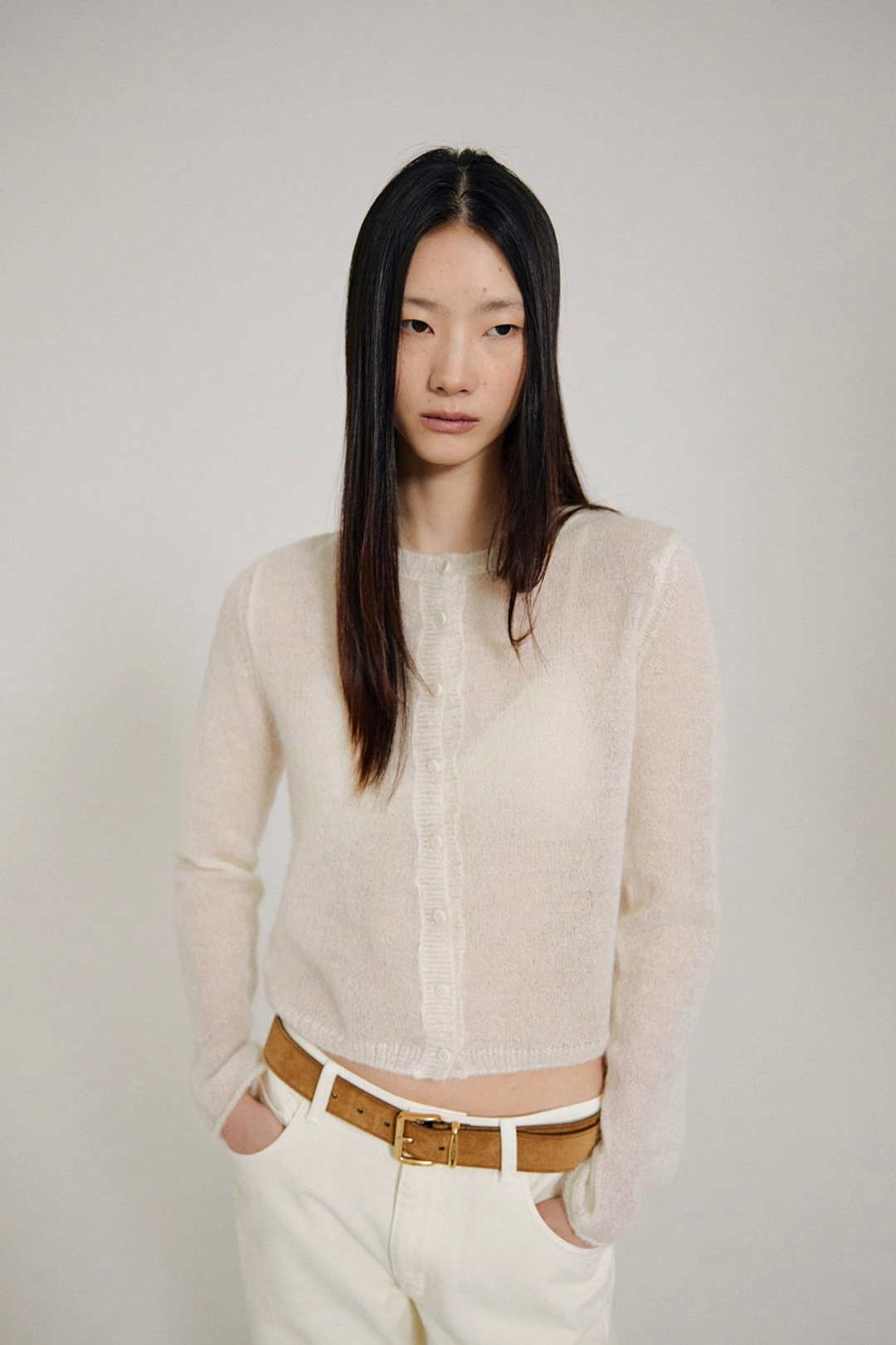 수아마르 Brea Kid Mohair Cardigan (Ivory) 상품 이미지 1