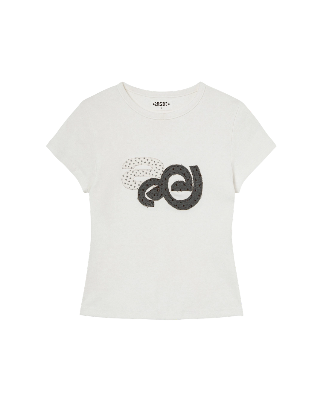 에이이에이이 APPLIQUE FLOWER LOGO TEE [WHITE] 상품 이미지 1