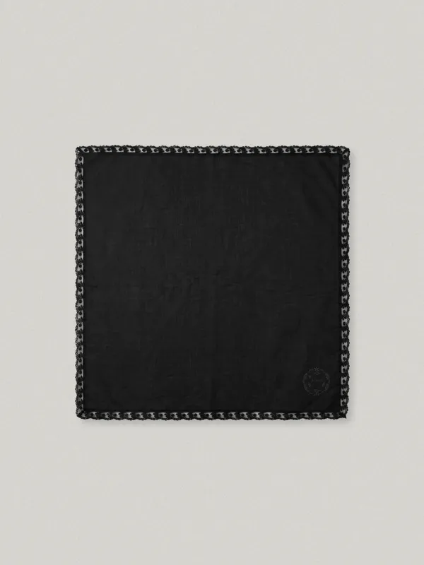 DUA LACE SCARF - BLACK두아 레이스 스카프