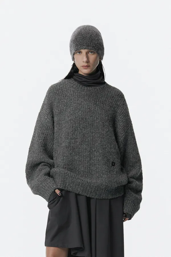 Spangle Knit Pullover [ Gray ]