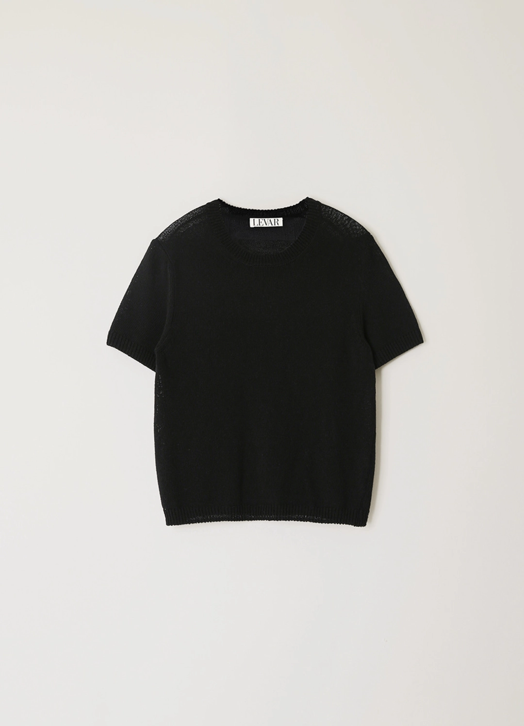 르바 Fresh Cotton Round Knit - Black 상품 이미지 1
