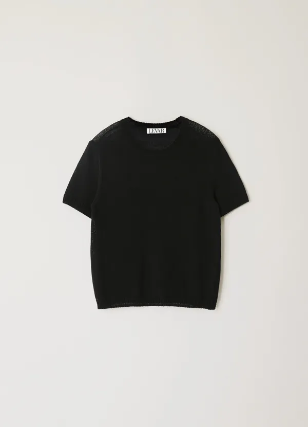 Fresh Cotton Round Knit - Black