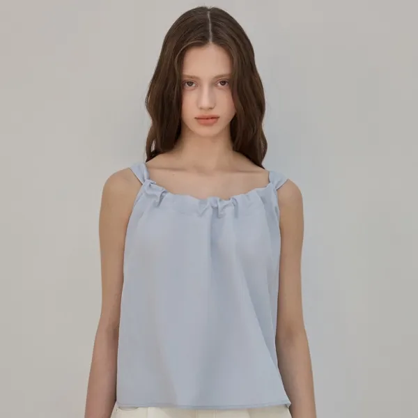 Gather Sleeveless Blouse_3Color