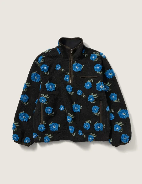 Vincent Fleece Anorak (Black)