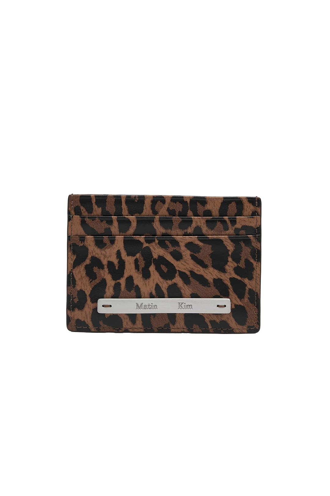 마뗑킴 LEOPARD VINTAGE CARD WALLET IN BROWN 상품 이미지 2