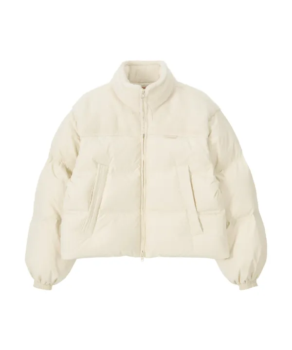 Woolly Duck Down Puffer Jacket-Cream