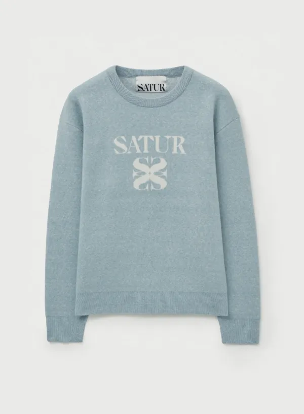 [RIIZE\'s Pick] Basic Logo Jacquard Crew Neck Knit - Mint